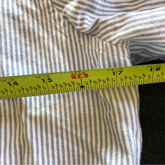 Lands end canvas blue stripped shirt - Picture 4 of 5